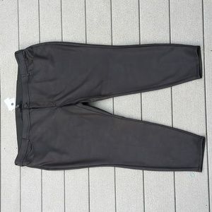 NWT Lane Bryant Size 28 Denim Pleather Elastic Waist Stretch Jegging Fit Pants